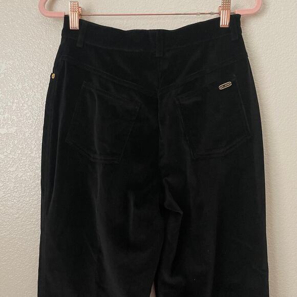 St. John Sport Marie Gray Pants Womens Size 2 Black High Rise Velvet Straight - Picture 7 of 14